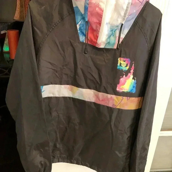 Walt Disney World Water Color Art Castle Jacket UNISEX SZ M PRE-OWNED - Picture 2 of 11